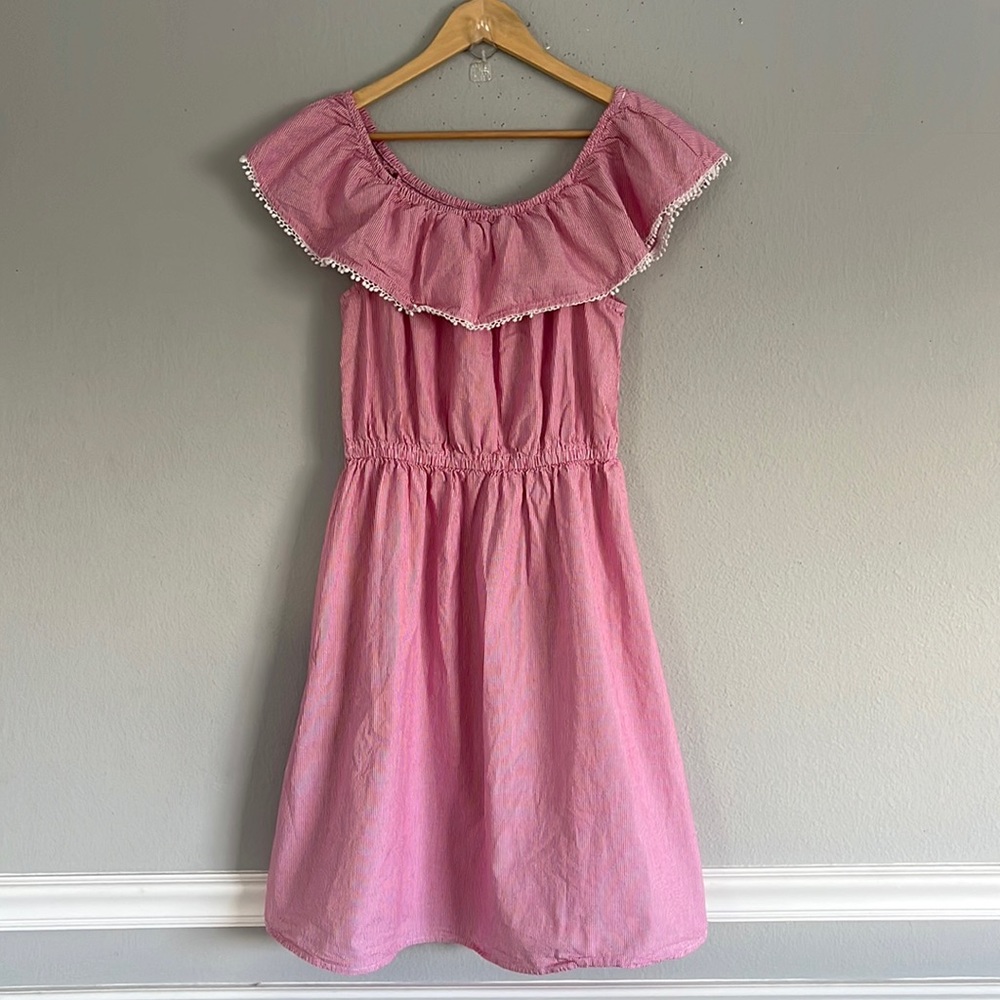 Off the shoulder Pinstripe dress size M